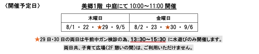 水遊びのおねがい